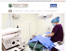 Tablet Screenshot of preddycreekvet.com